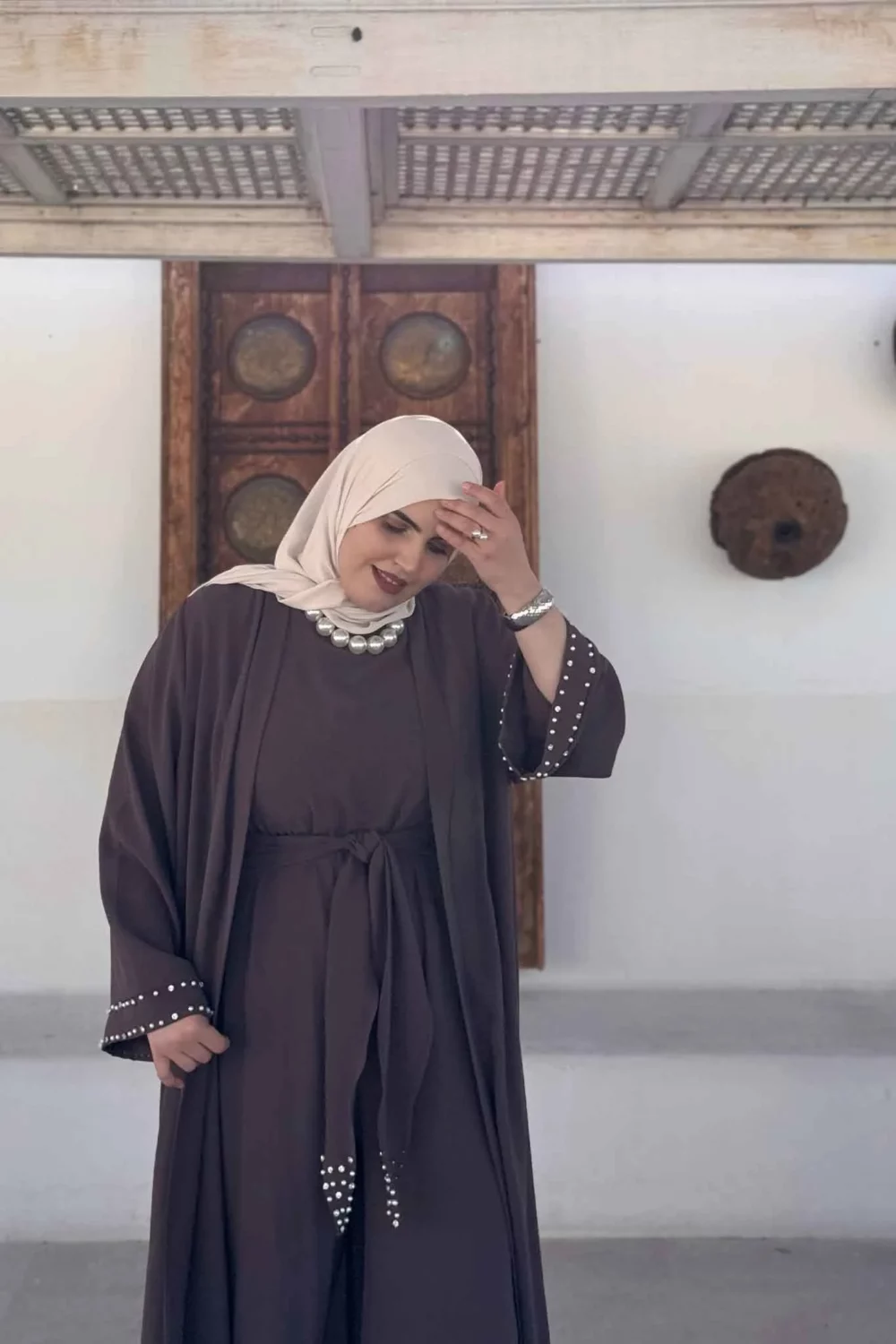 Abaya & combinaison perlée – Image 2